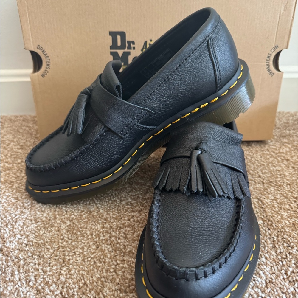 Dr. Martens Black Tassel Leather Loafers
